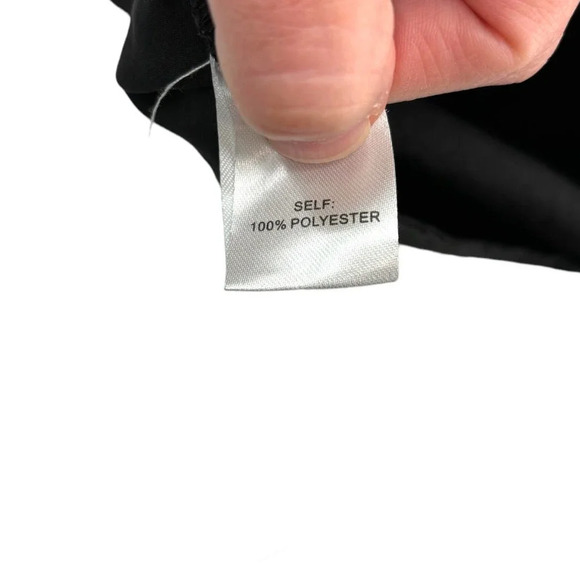 Current‎ Air Los Angeles Black Ruffle Short Sleeve Blouse Size Small - Picture 10 of 11